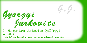 gyorgyi jurkovits business card